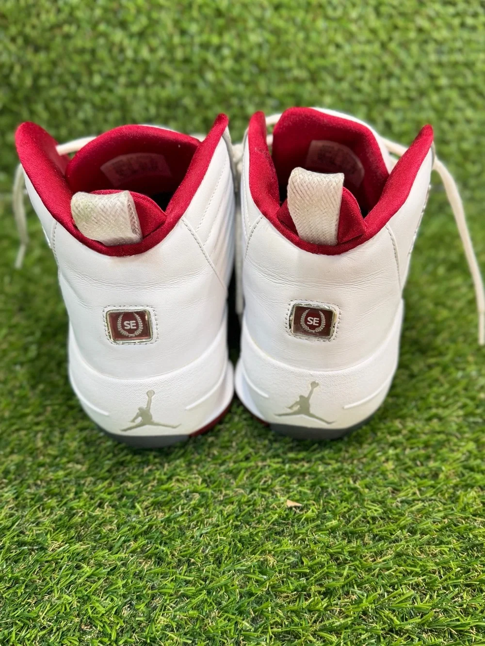 Air Jordan XIX SE Sz 10.5  White Flint Gray-Deep Red, Original Box/ Damaged Tag